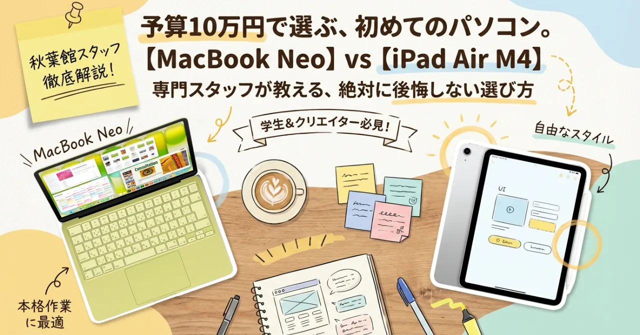 2026年4月最新】予算10万円!初めてのパソコンは「MacBook Neo」と 2026年4月最新】予算10万円!初めてのパソコンは「MacBook Neo」と