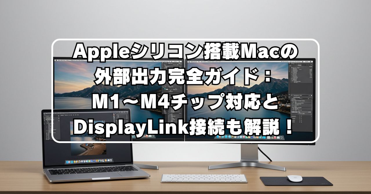 hdmi モニター　iMac Appleシリコン搭載Macの外部出力完全ガイド：M1～M4チップ対応と