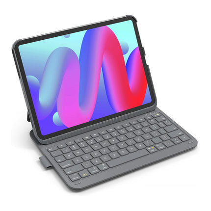 iPad A16/iPad 第10世代(及びiPad Pro/iPad Air)対応 軽量キーボード付きケース グレー [iPad11/109-KBCASE-GR]