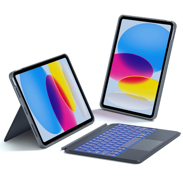 iPad A16/iPad 第10世代対応 トラックパッド付きキーボードケース グレー [iPad11/109-TPKBCASE-GR]