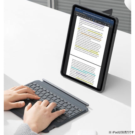 iPad A16/iPad 第10世代対応 トラックパッド付きキーボードケース グレー [iPad11/109-TPKBCASE-GR]
