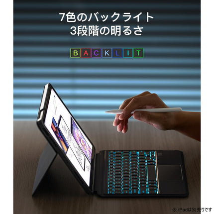 iPad A16/iPad 第10世代対応 トラックパッド付きキーボードケース グレー [iPad11/109-TPKBCASE-GR]