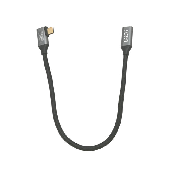 TypeC変換強化ケーブルL字型 USB3.2Gen2 PD100W 30cm [L-TCAG2P-03]