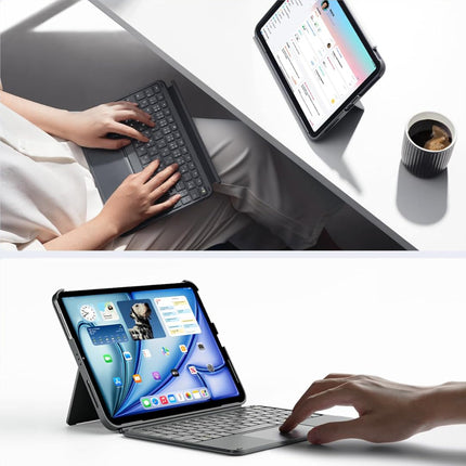 iPad11"/10.9"(Pro/Air/無印)対応 軽量トラックパッド付き日本語キーボードケース グレー [iPad11/109-TPKBCASE2-GR]