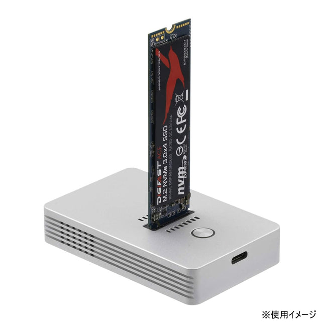 NVMe M.2 SSDケース USB3.1 Gen2 10Gbps 冷却ファン付 MILLENNION 