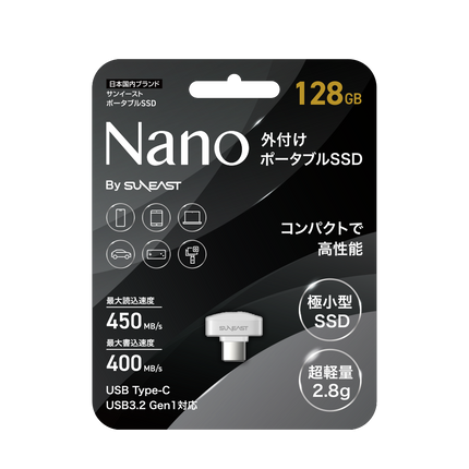 Portable SSD Nano USB3.2Gen1 128GB [SE-PS128G2LNN1WF]