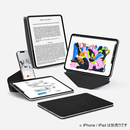 MOFT ダイナミックフォリオ iPad (A16) 11インチ / iPad 10.9インチ 10世代用 ジェットブラック [MS028-1-iPad11-JTBK]