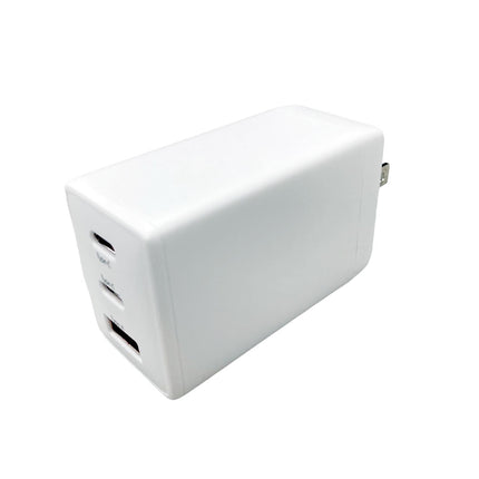 HIDISC 3台同時に急速充電できる PD65W対応 USB充電器 USB-C x2 Ax1 [HD-AC3P65WH]
