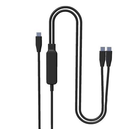 高出力100W対応 2in1Type-C to Type-Cケーブル [HD-2IN1C100W15BK]