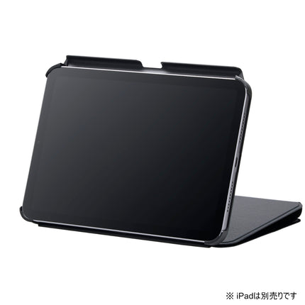 iPad mini(A17 Pro) フラップケース ソフトレザー 高さ調整 スリープ対応 ブラック [TB-A24SWVH2BK]