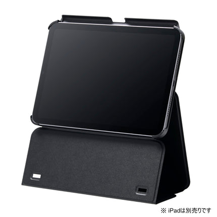 iPad mini(A17 Pro) フラップケース ソフトレザー 高さ調整 スリープ対応 ブラック [TB-A24SWVH2BK]