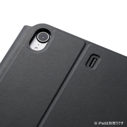 iPad mini(A17 Pro) フラップケース ソフトレザー 高さ調整 スリープ対応 ブラック [TB-A24SWVH2BK]