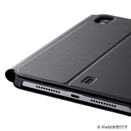 iPad mini(A17 Pro) フラップケース ソフトレザー 高さ調整 スリープ対応 ブラック [TB-A24SWVH2BK]