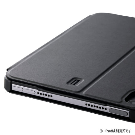 iPad mini(A17 Pro) フラップケース ソフトレザー 高さ調整 スリープ対応 ブラック [TB-A24SWVH2BK]
