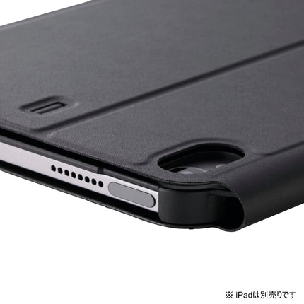 iPad mini(A17 Pro) フラップケース ソフトレザー 高さ調整 スリープ対応 ブラック [TB-A24SWVH2BK]