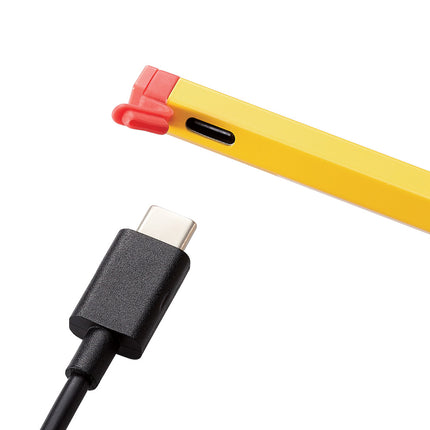 充電式アクティブタッチペン（6角 汎用 黄） [P-TPACSTEN01YL]
