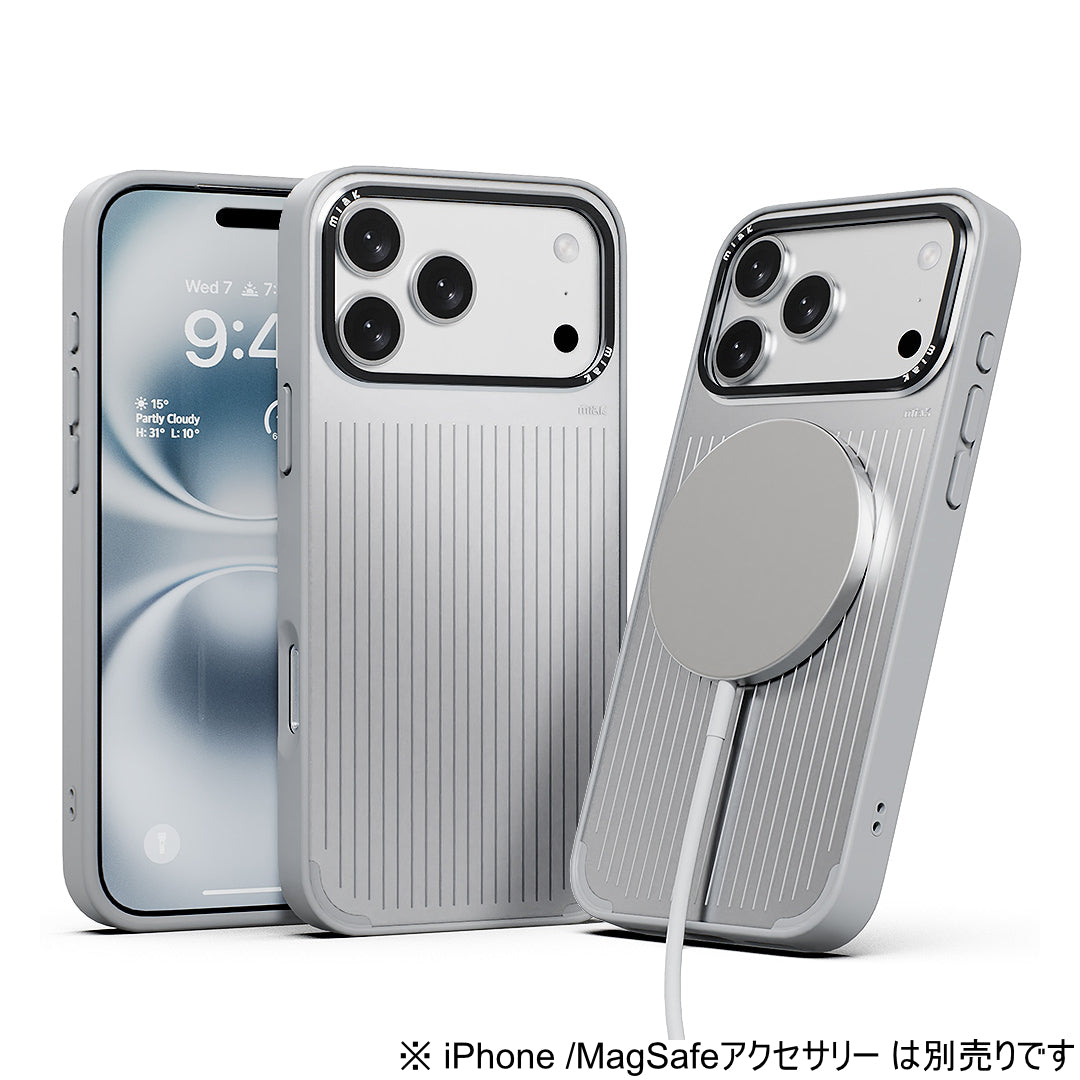 miak iPhone 17 Pro用 MOOD MagSafe対応ケース シルバー [MA28072i17PR