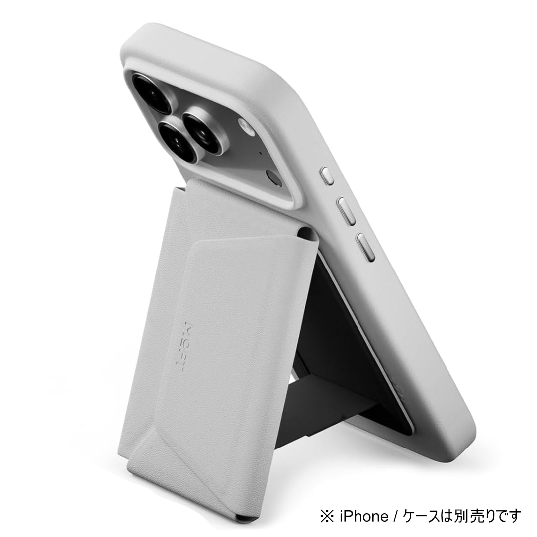 【新品同様】MOFT多機能カードケース&スタンド （スタンド付き）ミスティグレー MOFT（モフト）多機能カードケース＆スタンドMOVAS™レザーセット
