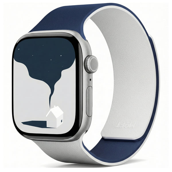 MOFT Apple Watch用マグネット式シリコンバンド 42mm ディープブルー x ミスティーグレー [MD025-1-42-NYBUMCGY]