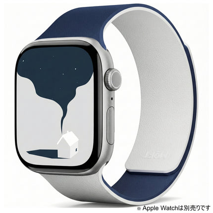 MOFT Apple Watch用マグネット式シリコンバンド 42mm ディープブルー x ミスティーグレー [MD025-1-42-NYBUMCGY]