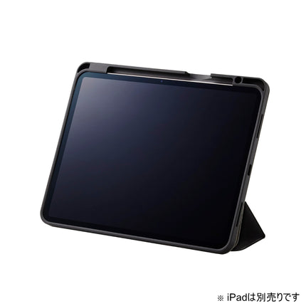 13インチiPad Air(M3/M2) フラップケースPencil収納 スリープ対応 ブラック [TB-A24XSABK]