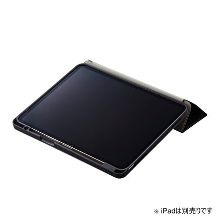 13インチiPad Air(M3/M2) フラップケースPencil収納 スリープ対応 ブラック [TB-A24XSABK]