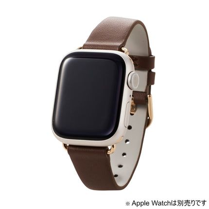 Apple Watch 41mm/40mm/38mm⽤ &meソフトレザーバンド ココアブラウン [AW-41BDLJBR]