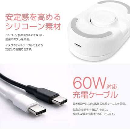 Qi2 25W認証  3 in 1 折りたたみワイヤレス充電スタンド ブラック [HR-T11BK]