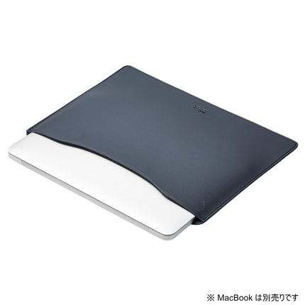 MacBookPro/Air13インチ用レザースリーブケース ネイビー [BM-IBSVM2213NV]