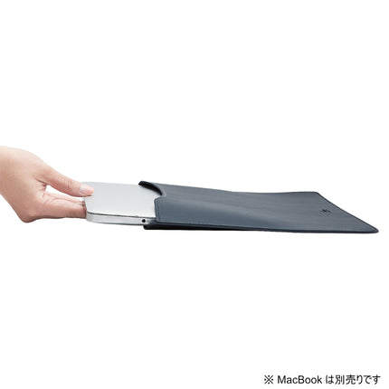 MacBookPro/Air13インチ用レザースリーブケース ネイビー [BM-IBSVM2213NV]
