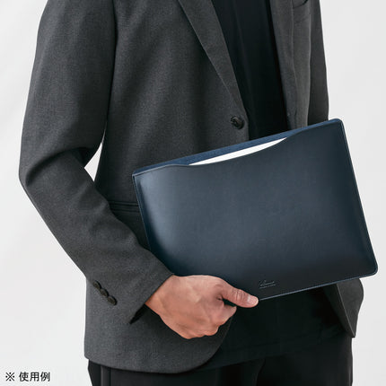 MacBookPro/Air13インチ用レザースリーブケース ネイビー [BM-IBSVM2213NV]
