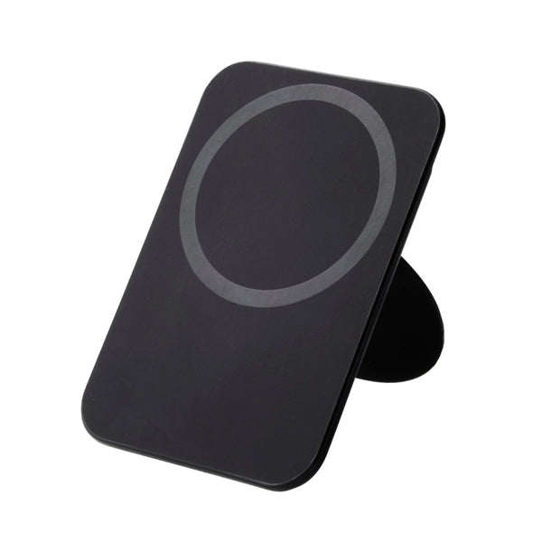 カードポケット付き スマートフォン用マグネットスタンド 薄型 [PWDSMSTCCBK]