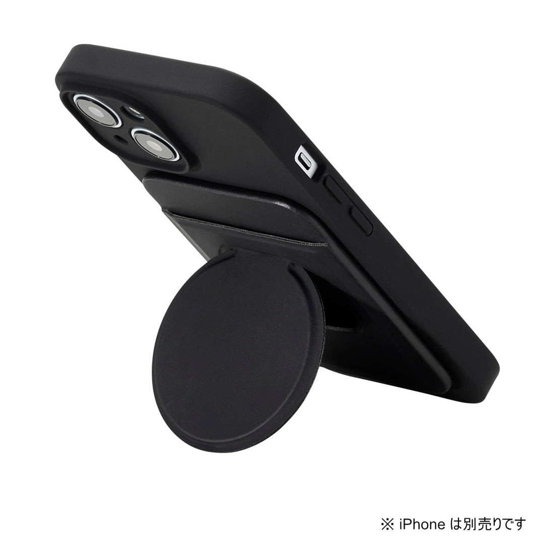 ELECOM カードポケット付き スマートフォン用マグネットスタンド 薄型