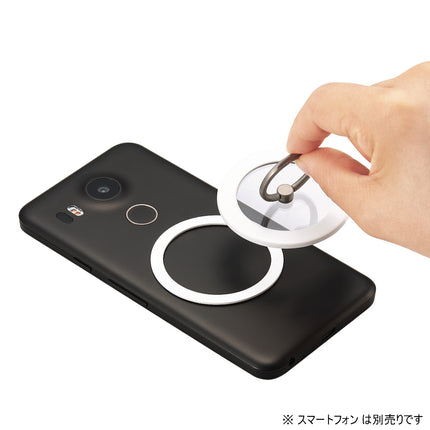 マグネットスマホリング/クリア/メタルプレート付属 [P-STRMKPCRWH]