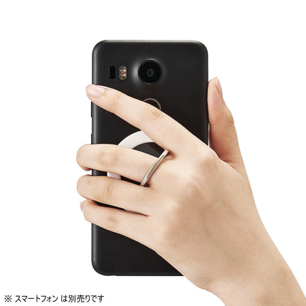 マグネットスマホリング/クリア/メタルプレート付属 [P-STRMKPCRWH]