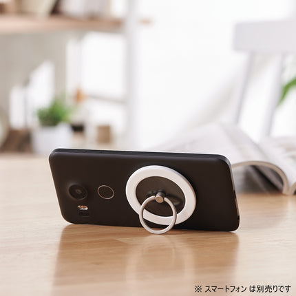 マグネットスマホリング/クリア/メタルプレート付属 [P-STRMKPCRWH]