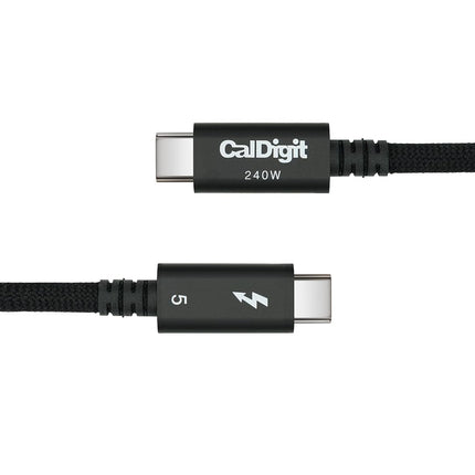CalDigit Thunderbolt 5 Pro 編組ケーブル 2.0m  最大120Gbps 240WPD対応 [TBT5-A20BB-240]