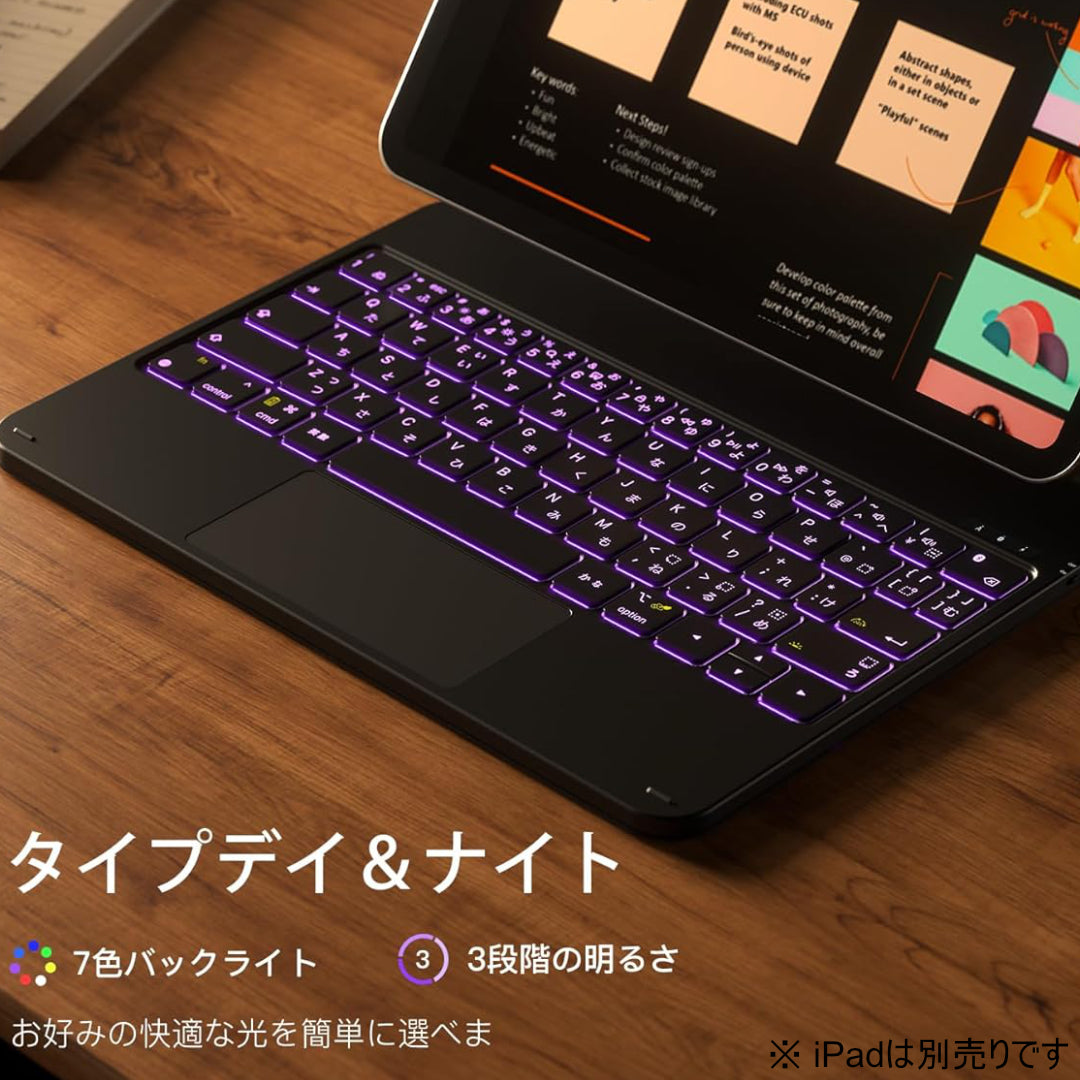 Apple iPad11インチ用キーボードケース 日本語配列動作品 EWIN iPad キーボード ケース 日本語配列 タッチパッド搭載 第10世代