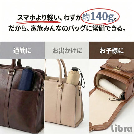 晴雨兼用形状記憶UV折りたたみ傘 ホワイト [LBR-ZFU6WH]