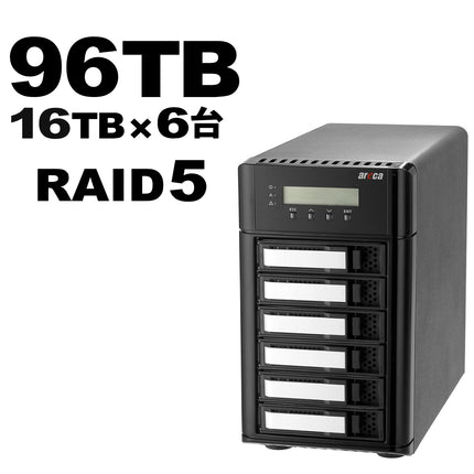 Areca Thunderbolt5 6ベイ RAID 96TB[ARC-8050T5U-6-96T]