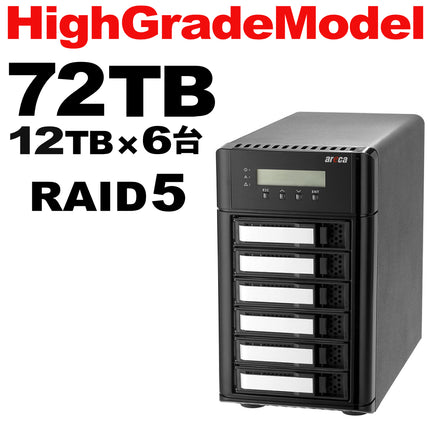 Areca Thunderbolt5 6ベイ RAID ハイグレード  72TB[ARC-8050T5U-6-72T-HG]