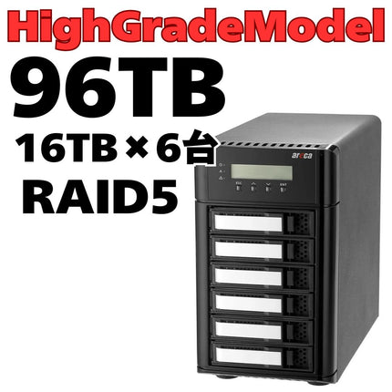 Areca Thunderbolt5 6ベイ RAID ハイグレード  96TB[ARC-8050T5U-6-96T-HG]