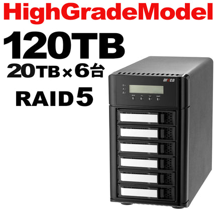 Areca Thunderbolt5 6ベイ RAID ハイグレード  120TB[ARC-8050T5U-6-120T-HG]