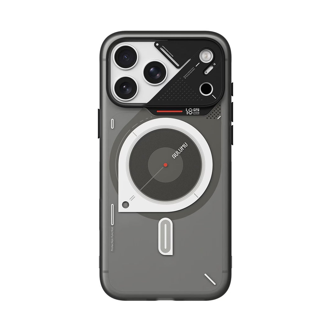 AULUMU A18 フロスト MagSafe対応ケース for iPhone 18 Pro/17 Pro 半透明グレー
