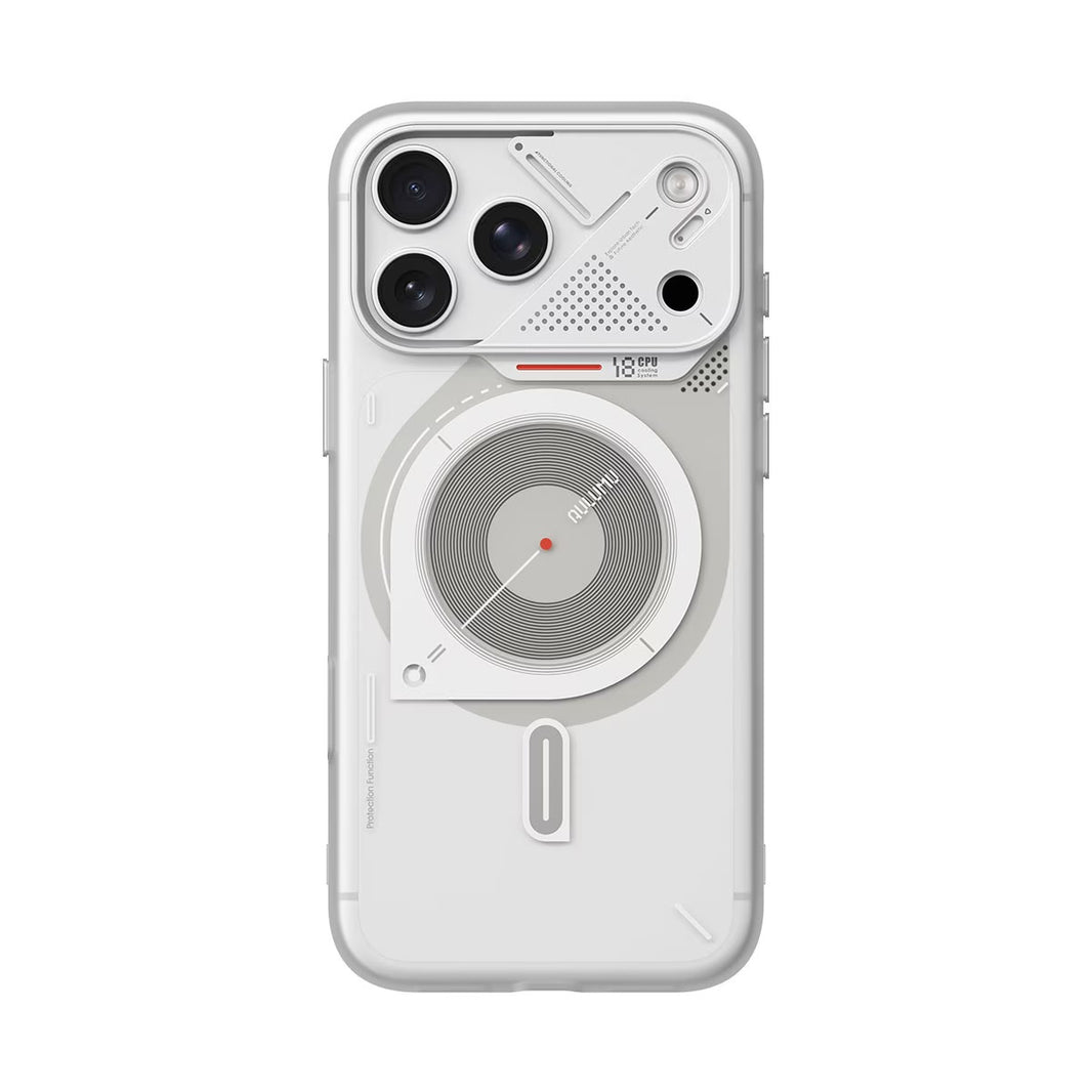 AULUMU A18 フロスト MagSafe対応ケース for iPhone 18 Pro/17 Pro 半透明ホワイト