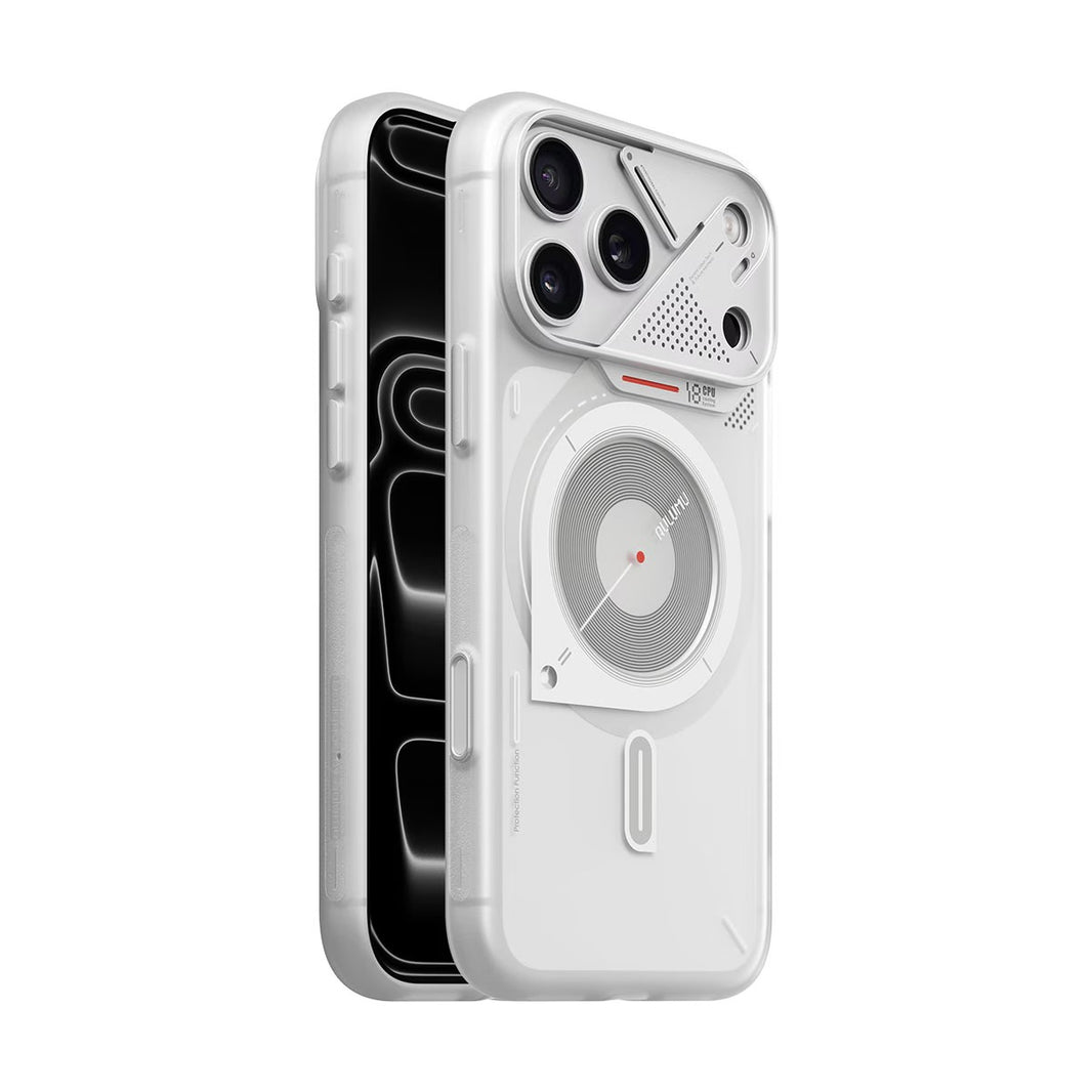 AULUMU A18 フロスト MagSafe対応ケース for iPhone 18 Pro Max/17 Pro Max 半透明ホワイト