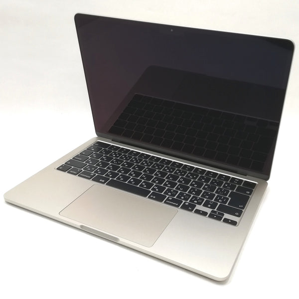 MacBook Air M2 / 13インチ / 2022(2024) / 16GB / 256GB / スターライト / ランク:A / MC7W4J/A / 【中古品管理番号:36855】