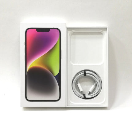 iPhone 14 / 2022 / 128GB / スターライト / 国内版SIMフリー / ランク:A / MPUQ3J/A / A2881 【中古品管理番号:37970】
