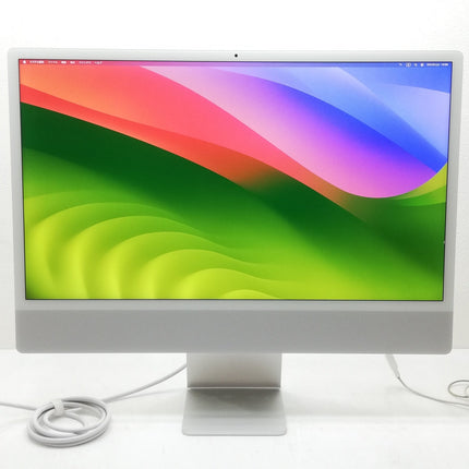 iMac 24-inch, 2023, Four ports / 24インチ / M3 8コアCPU10コアGPU 8GBメモリ 256GB SSD / 24GB / 1TB / シルバー / ランク:C / MQRJ3J/A / 【中古品管理番号:41122】