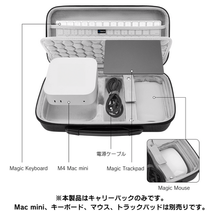 M4 Mac mini用 キャリングケース キーボード・マウス収納 秋葉館セレクト M4 Mac mini用 キャリングケース キーボード・マウス収納 秋葉館セレクト